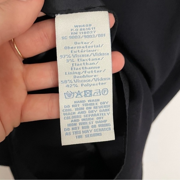 Boden Beaded Sequins Navy Evening Shift Dress NEW - Picture 11 of 13